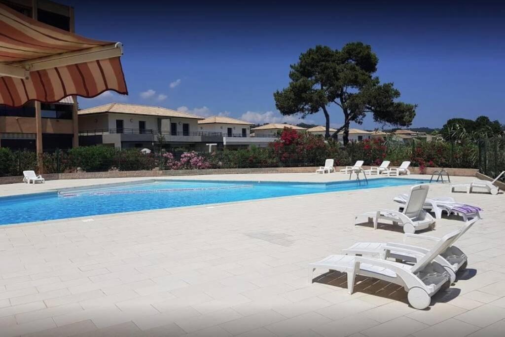 Studio Bord De Mer - Piscine - Plage San Nicolao Bagian luar foto